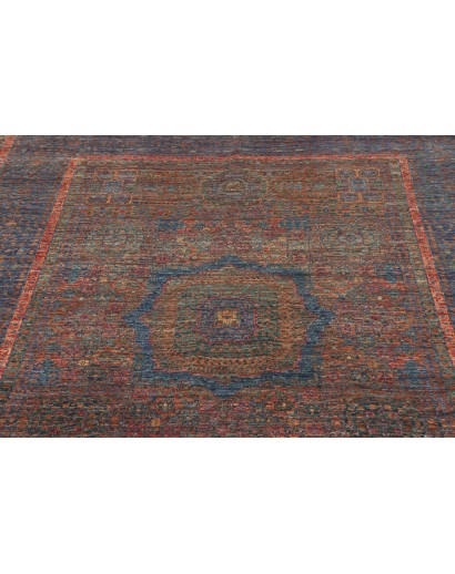 Tappeto Mamlouk Pakistan azzurro marrone 145x207