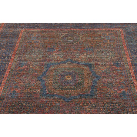 Tappeto Mamlouk Pakistan azzurro marrone 145x207