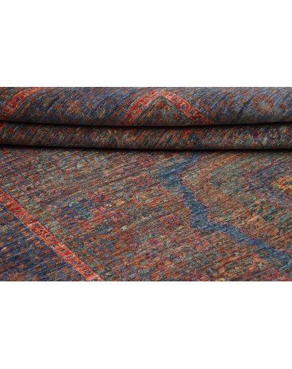 Tappeto Mamlouk Pakistan azzurro marrone 145x207