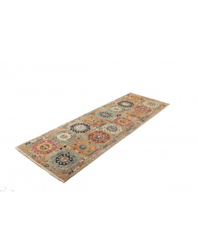 Tappeto Tribal Pakistan marrone grigio 80x243