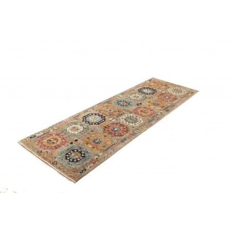 Tappeto Tribal Pakistan marrone grigio 80x243