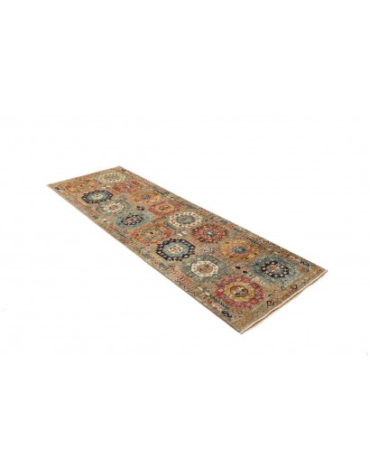 Tappeto Tribal Pakistan marrone grigio 80x243