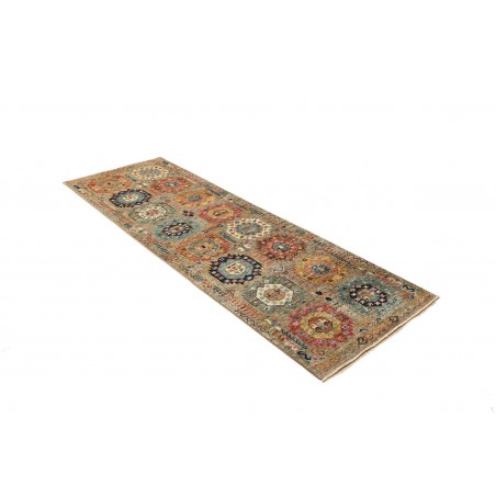 Tappeto Tribal Pakistan marrone grigio 80x243