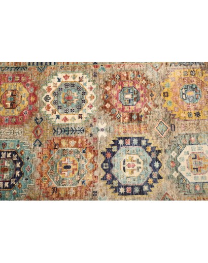 Tappeto Tribal Pakistan marrone grigio 80x243