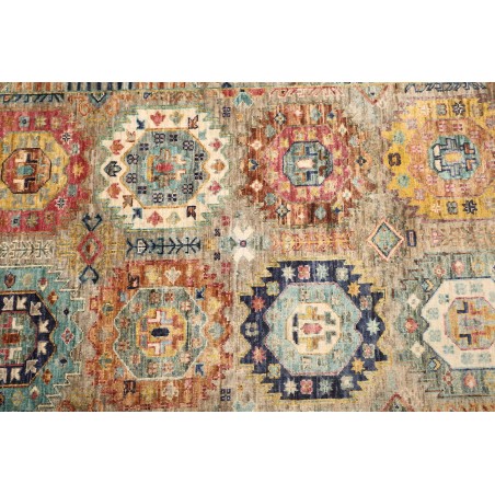 Tappeto Tribal Pakistan marrone grigio 80x243