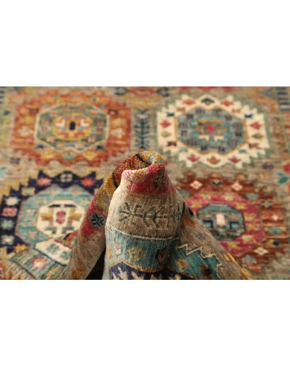 Tappeto Tribal Pakistan marrone grigio 80x243