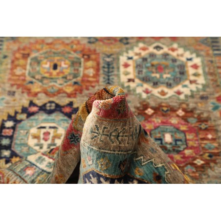 Tappeto Tribal Pakistan marrone grigio 80x243