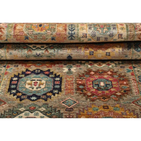 Tappeto Tribal Pakistan marrone grigio 80x243