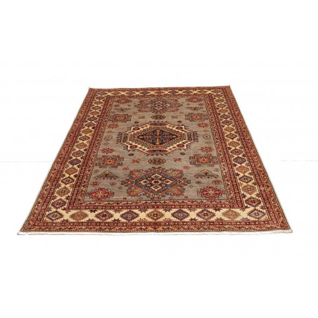 Tappeto Kazak Fine Pakistan marrone grigio 154x200