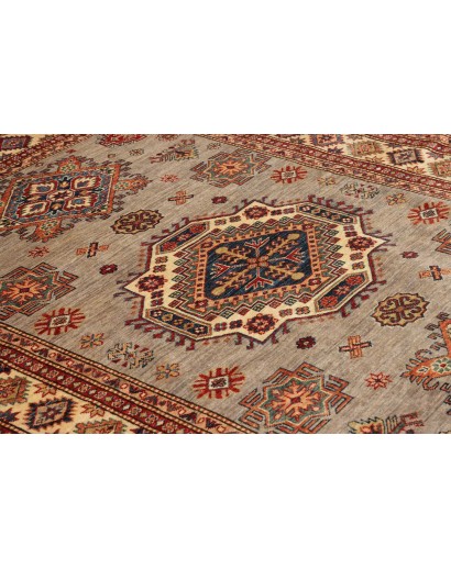 Tappeto Kazak Fine Pakistan marrone grigio 154x200