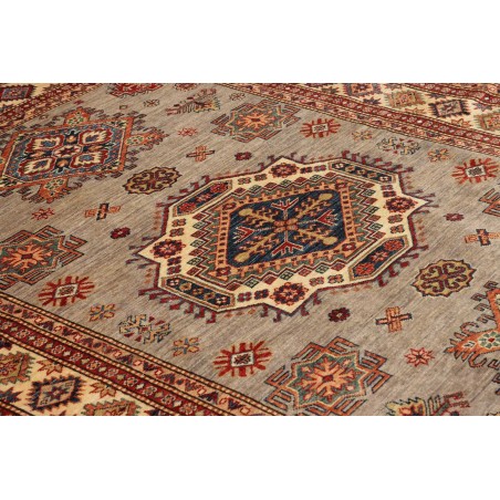 Tappeto Kazak Fine Pakistan marrone grigio 154x200