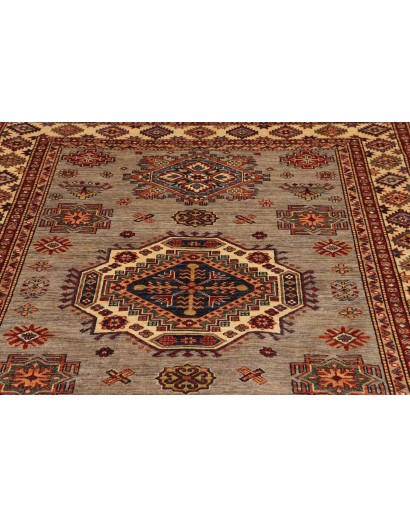 Tappeto Kazak Fine Pakistan marrone grigio 154x200