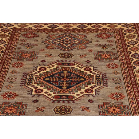 Tappeto Kazak Fine Pakistan marrone grigio 154x200