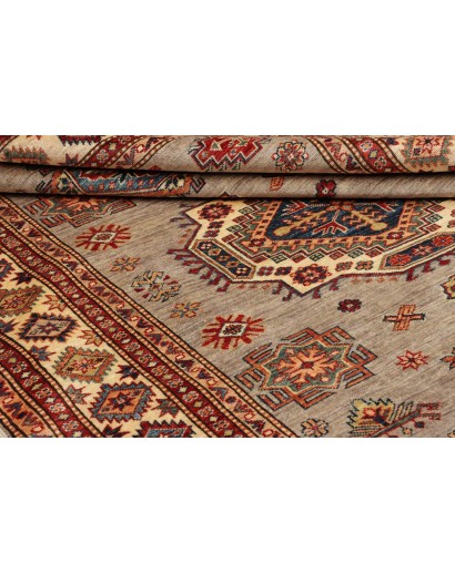 Tappeto Kazak Fine Pakistan marrone grigio 154x200