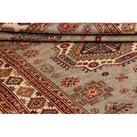 Tappeto Kazak Fine Pakistan marrone grigio 154x200