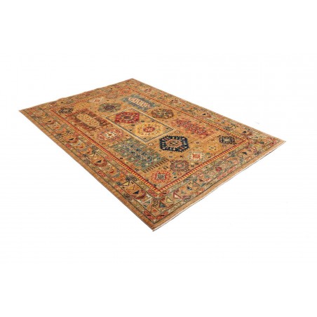 Tappeto Tribal Pakistan arancione verde 146x211