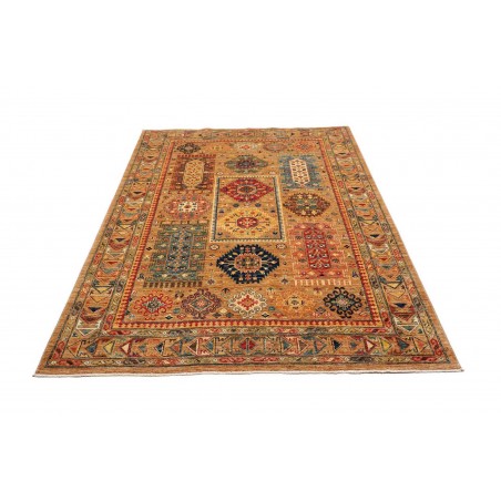 Tappeto Tribal Pakistan arancione verde 146x211