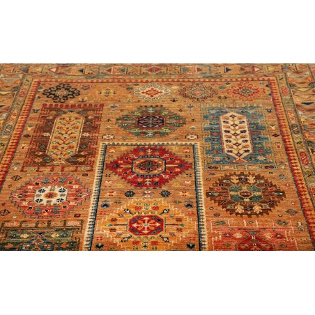 Tappeto Tribal Pakistan arancione verde 146x211