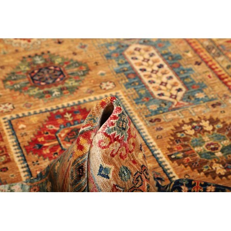 Tappeto Tribal Pakistan arancione verde 146x211