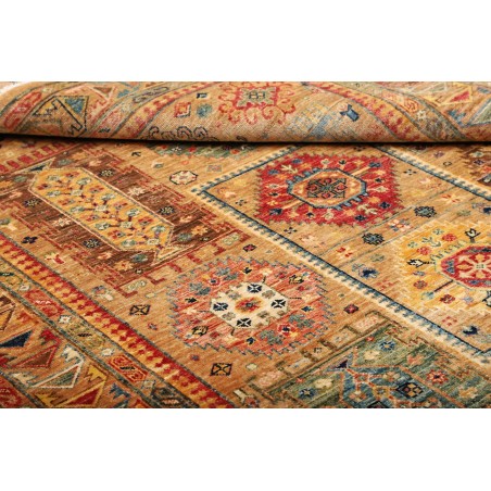 Tappeto Tribal Pakistan arancione verde 146x211