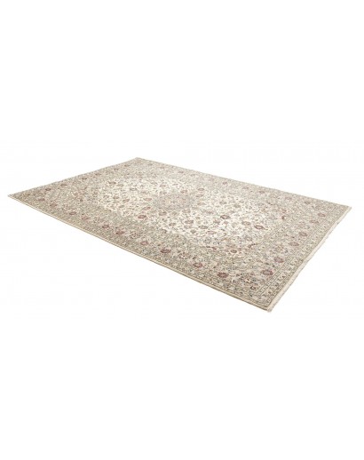 Tappeto Kashan Persia bianco verde 202x303