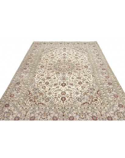 Tappeto Kashan Persia bianco verde 202x303