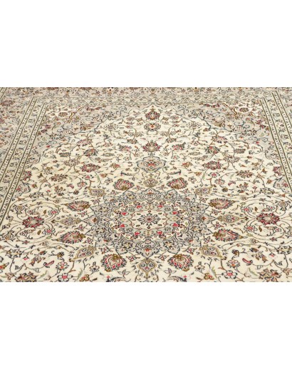 Tappeto Kashan Persia bianco verde 202x303