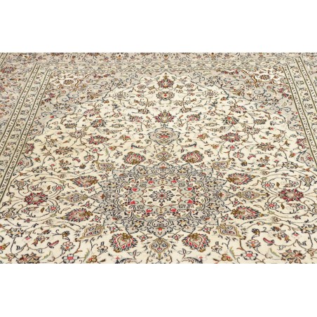 Tappeto Kashan Persia bianco verde 202x303
