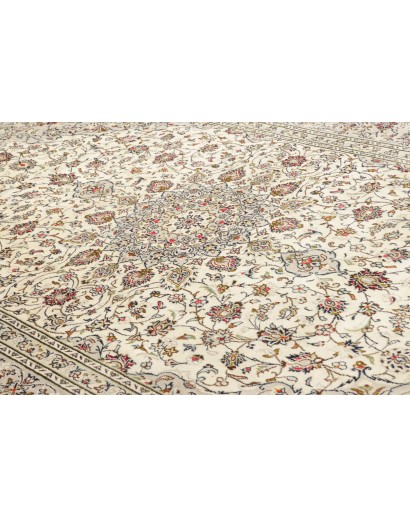 Tappeto Kashan Persia bianco verde 202x303