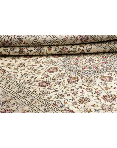 Tappeto Kashan Persia bianco verde 202x303
