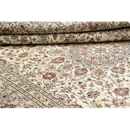 Tappeto Kashan Persia bianco verde 202x303