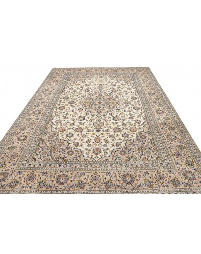 Tappeto Kashan Persia bianco verde 240x355