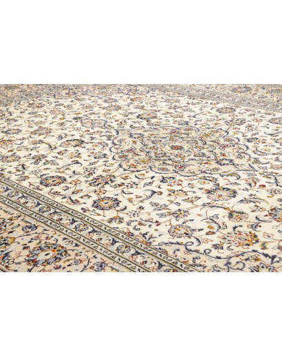Tappeto Kashan Persia bianco verde 240x355