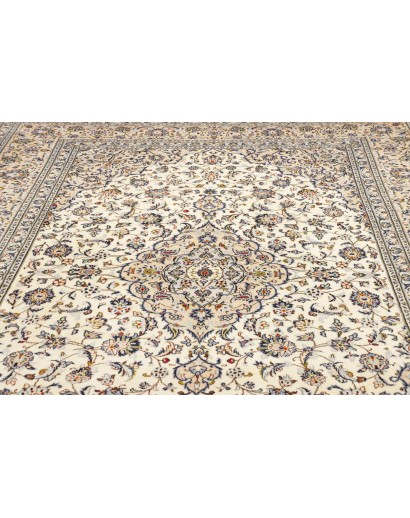 Tappeto Kashan Persia bianco verde 240x355