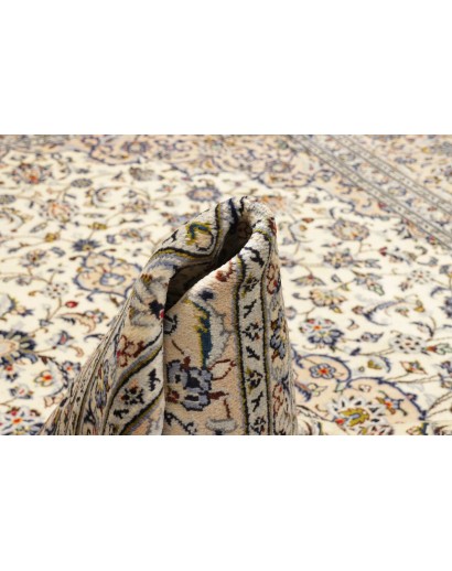 Tappeto Kashan Persia bianco verde 240x355