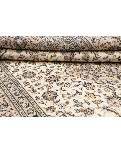 Tappeto Kashan Persia bianco verde 240x355