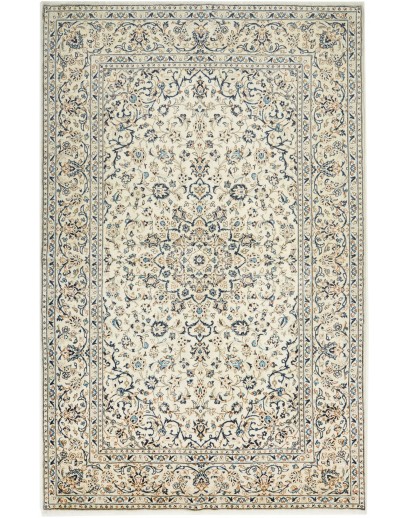 Tappeto Kashan Persia bianco grigio 198x310