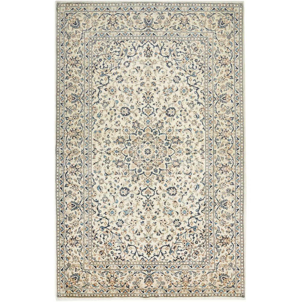 Tappeto Kashan Persia bianco grigio 198x310 Tappeto Kashan Persia bianco grigio 198x310