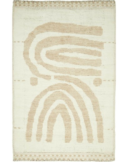 Tappeto Gabbeh Marrakech Pakistan bianco 132x199