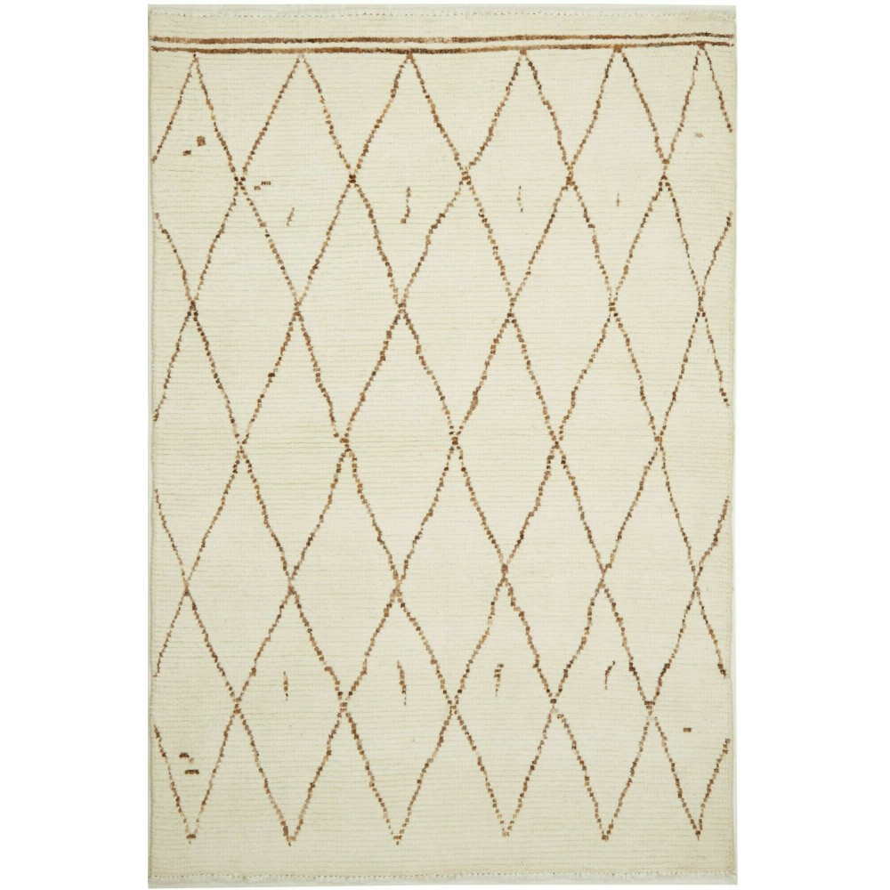 Tappeto Gabbeh Marrakech Pakistan bianco 124x190 Tappeto Gabbeh Marrakech Pakistan bianco 124x190