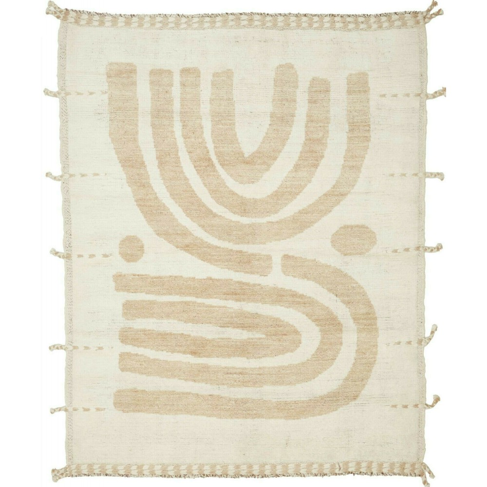 Tappeto Gabbeh Marrakech Pakistan bianco marrone 164x205 Tappeto Gabbeh Marrakech Pakistan bianco marrone 164x205