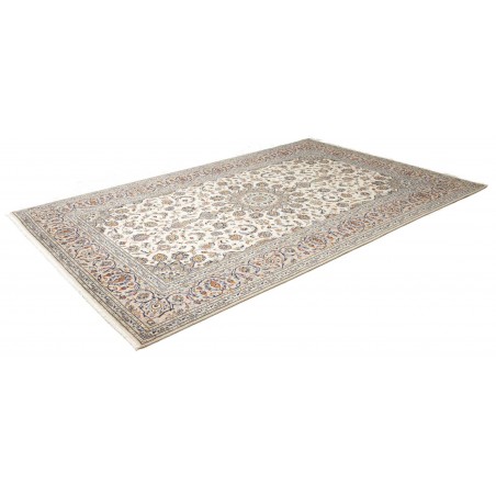 Tappeto Kashan Persia beige grigio 197x305