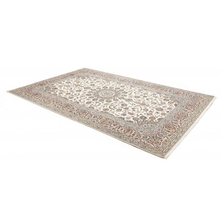 Tappeto Kashan Persia beige grigio 197x305