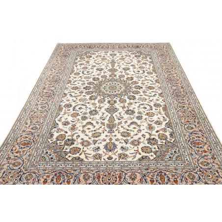 Tappeto Kashan Persia beige grigio 197x305