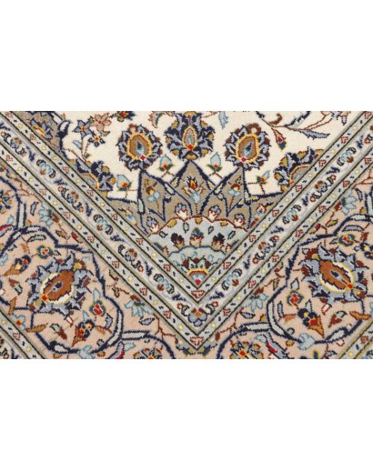 Tappeto Kashan Persia beige grigio 197x305