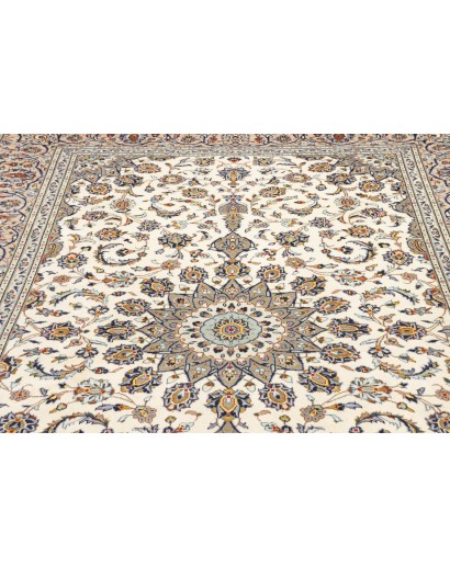 Tappeto Kashan Persia beige grigio 197x305
