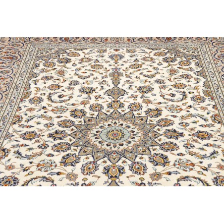 Tappeto Kashan Persia beige grigio 197x305