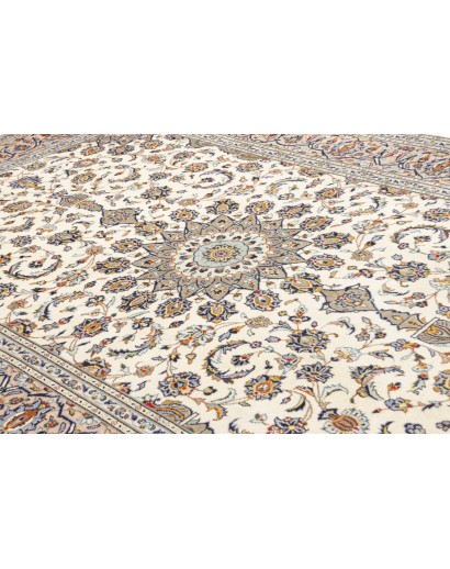 Tappeto Kashan Persia beige grigio 197x305