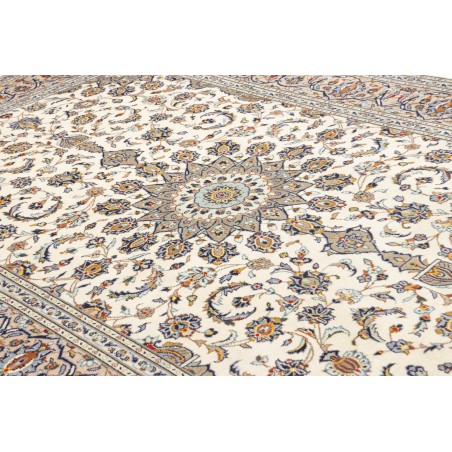 Tappeto Kashan Persia beige grigio 197x305
