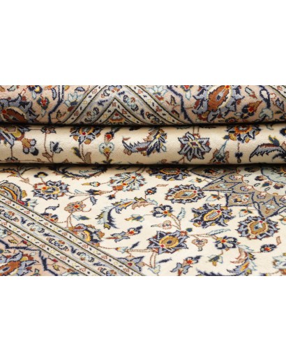 Tappeto Kashan Persia beige grigio 197x305